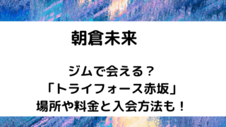 朝倉未来ジムタイトルカード