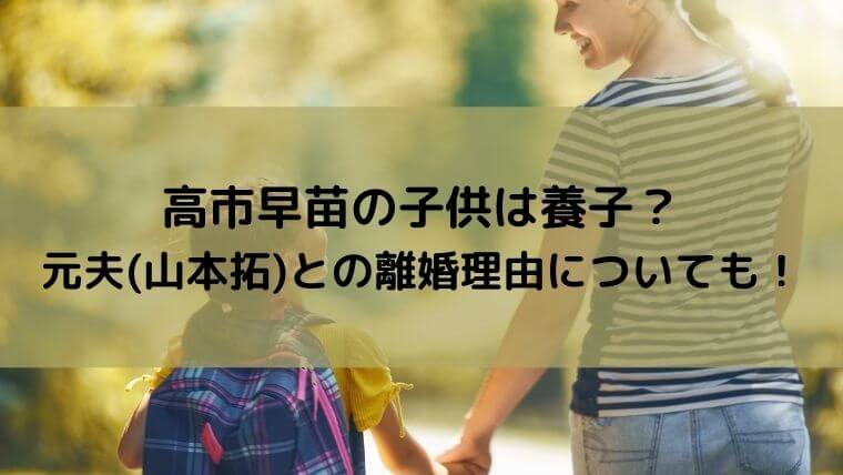 高市早苗の子供は養子?元夫(山本拓)との離婚理由についても!