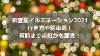 御堂筋イルミネーション2021の行き方や駐車場!何時まで点灯かも調査!