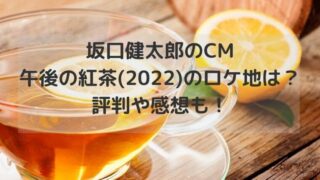 坂口健太郎のCM午後の紅茶(2022)のロケ地は？評判や感想も！