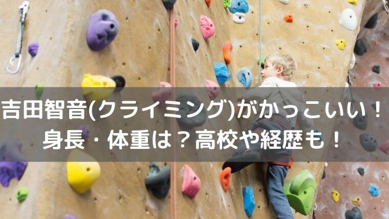 吉田智音 クライミング がかっこいい 身長 体重は 高校や経歴も ゆこのゆこスポット